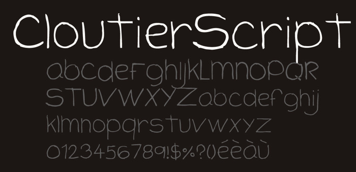 CloutierScript Font poster