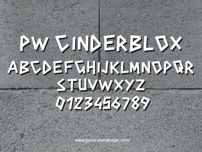 PWCINDERBLOX Font poster