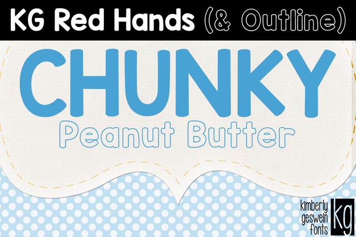 KG Red Hands Font poster