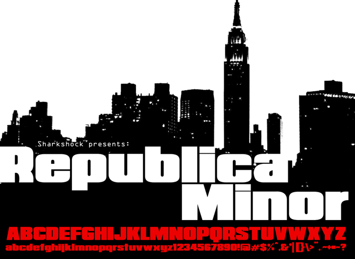 Republica Minor Font poster