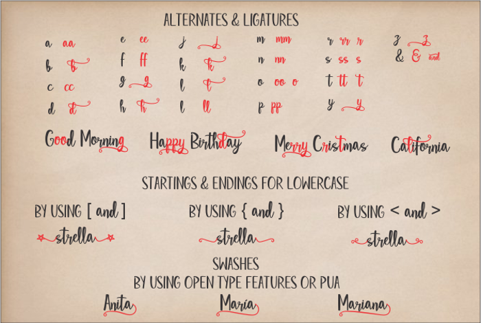Star Strella Font poster
