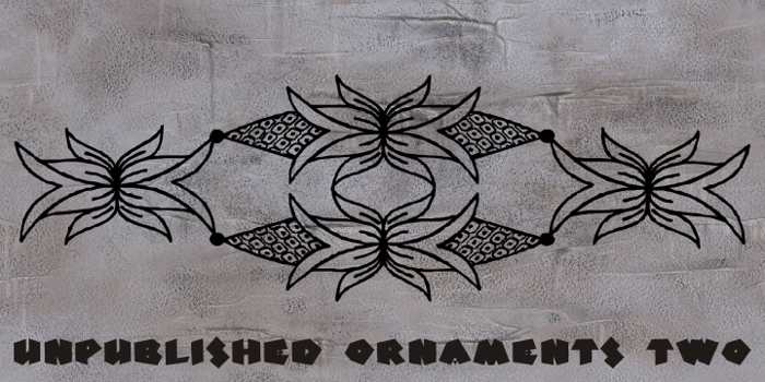 Unpublished Ornaments Two Font poster