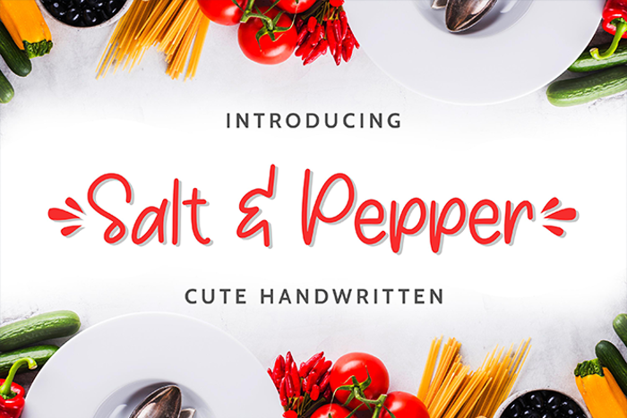 Salt & Pepper Font poster