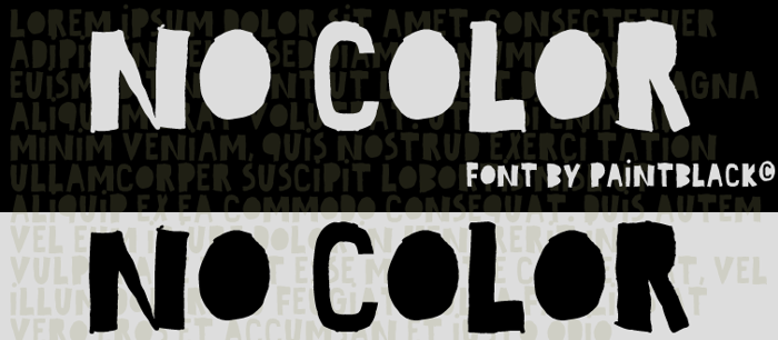 No Color Font poster