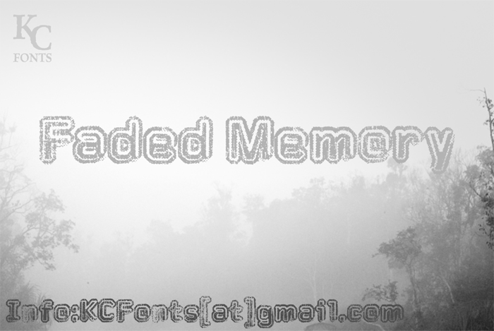Faded Memory Font poster