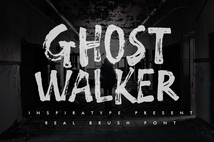 GHOST WALKER Font poster