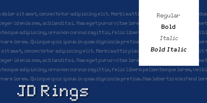 JD Rings Font poster
