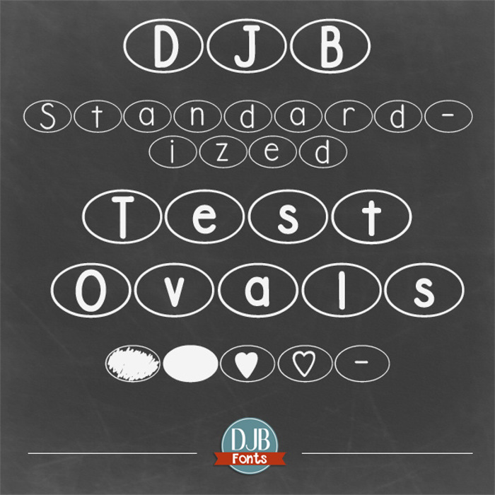 DJB Standardized Test Oval Font poster