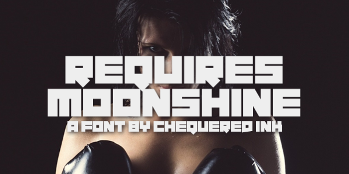 Requires Moonshine Font poster
