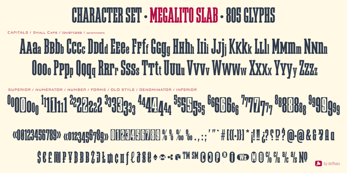Megalito Slab Font poster