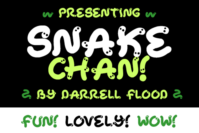Snake Chan Font poster