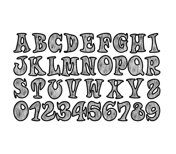Woodys Font poster