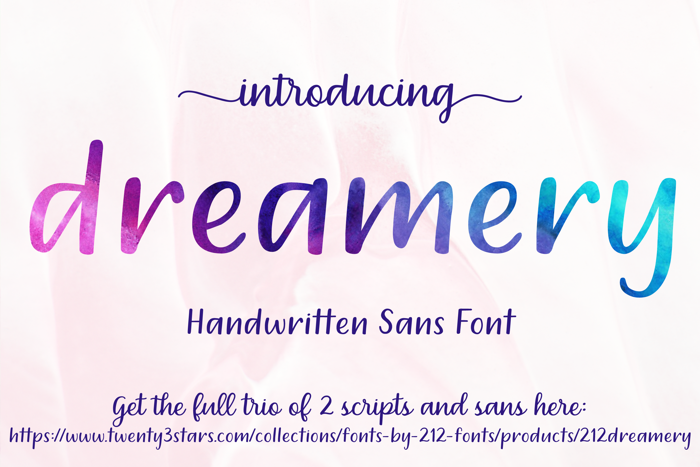 212 Dreamery Sans Font poster