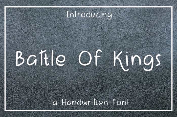 Battle Of Kings Font poster