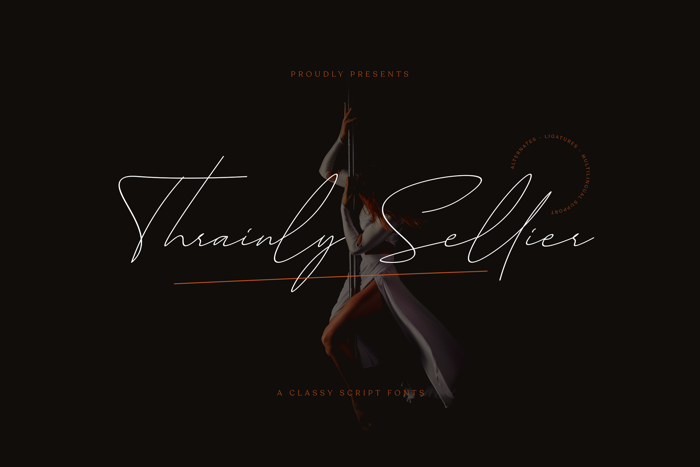 Thrainly Sellier Font poster
