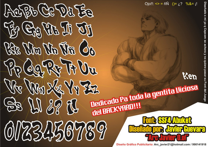 SSF4 ABUKET Font poster