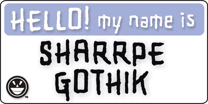 SHARRPE GOTHIK Font poster