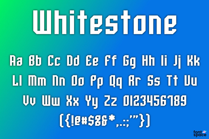 Whitestone Font poster