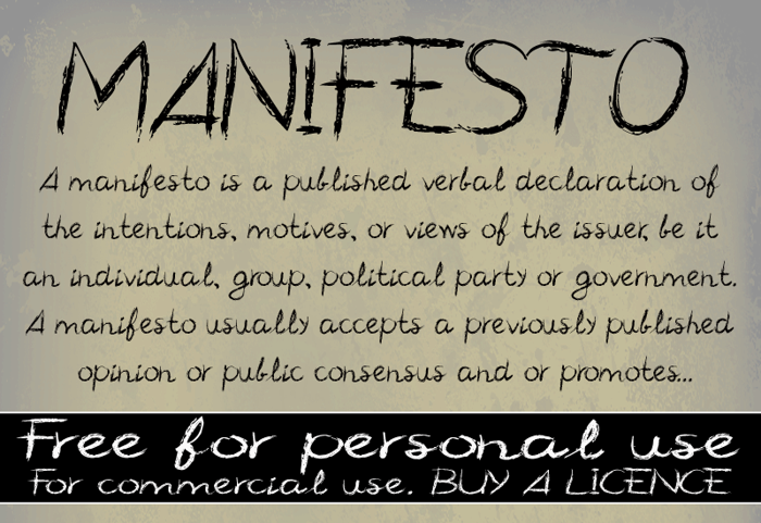 CF Manifesto Font poster