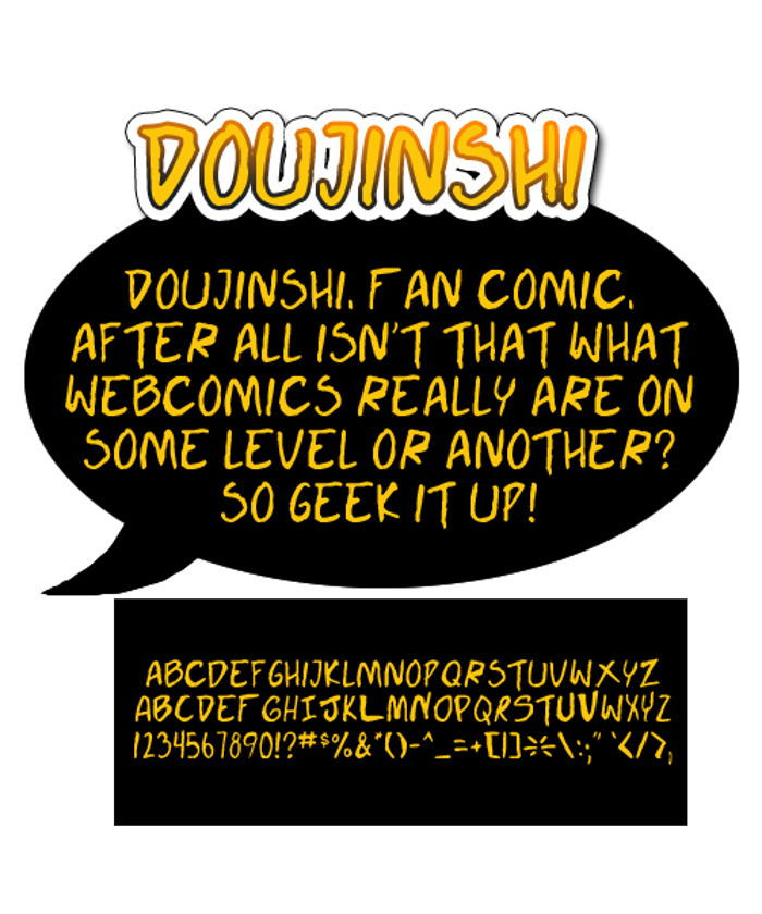 Doujinshi Font poster