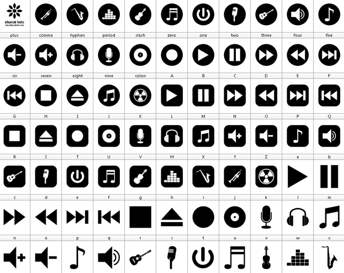 font bottons music poster