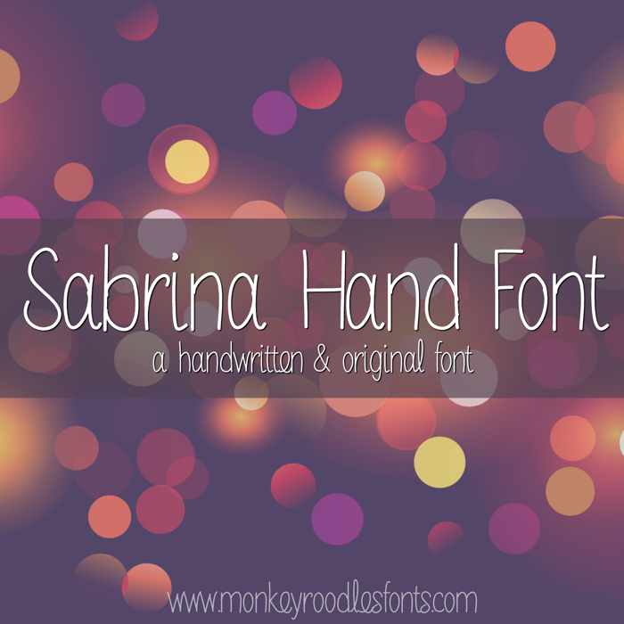 MRF Sabrina Hand Font poster