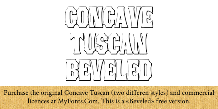 ConcaveTuscan Beveled Font poster