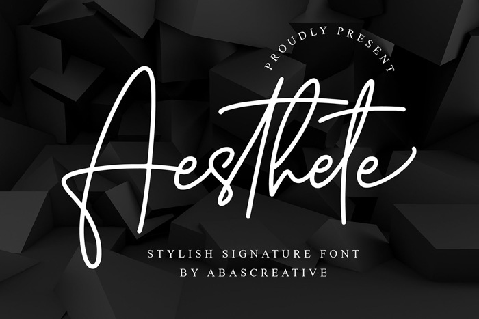 Aesthete Font poster