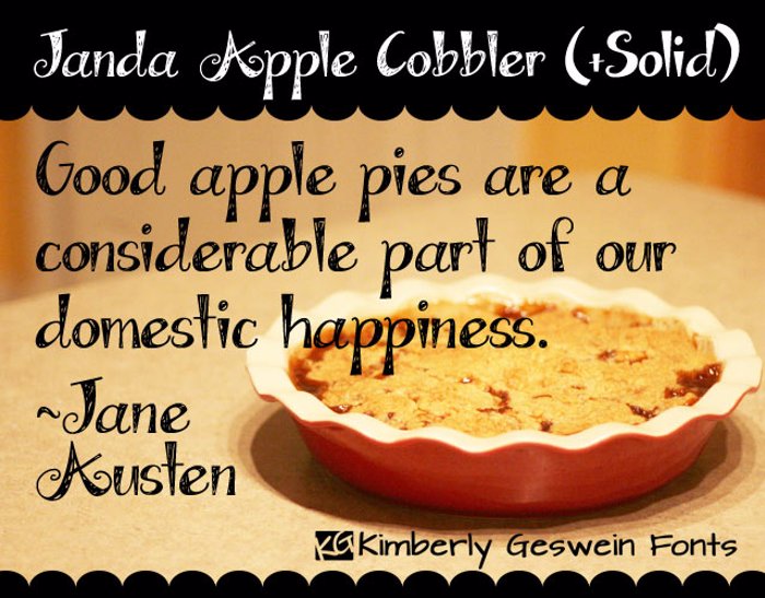 Janda Apple Cobbler Font poster