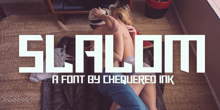 Slalom Font poster