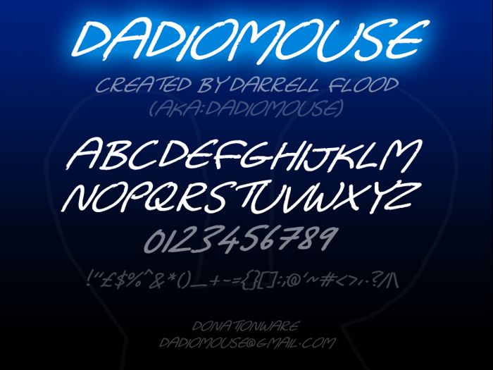 Dadiomouse Font poster