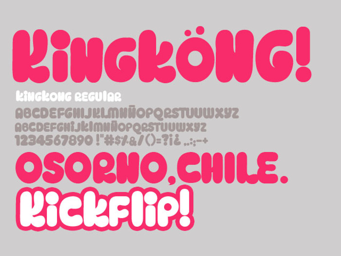 Kingköng Font poster