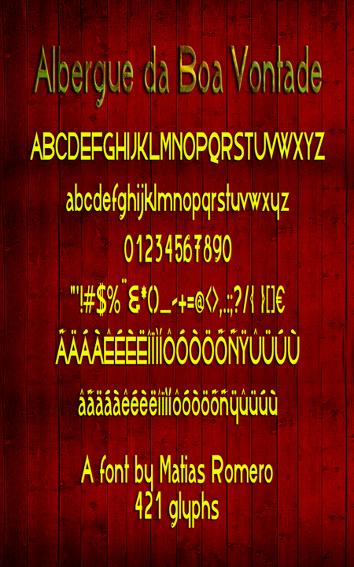 AlbergueBoaVontade Font poster