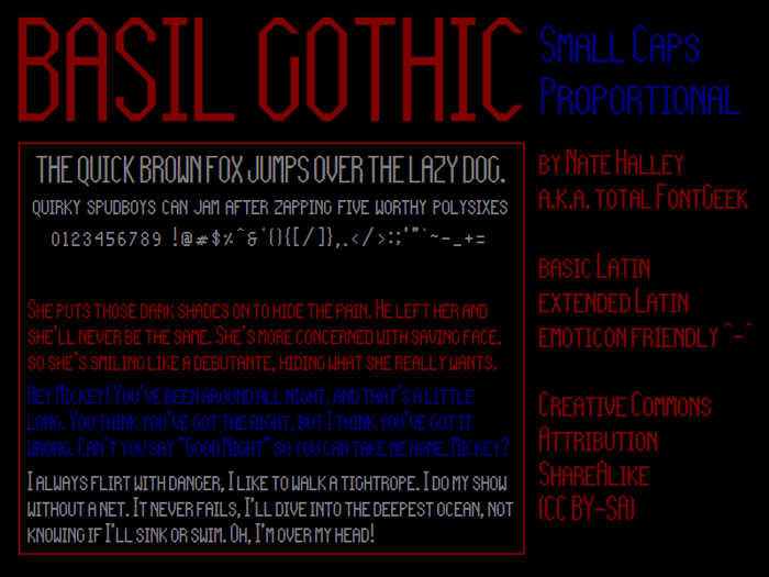 Basil Gothic NBP Font poster