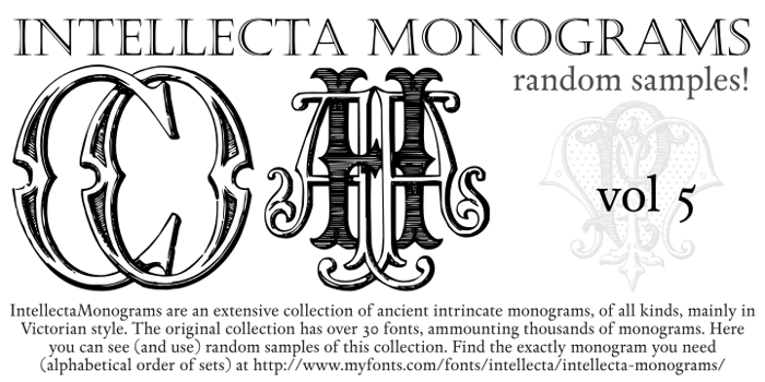 Intellecta Monograms Random Five Font poster