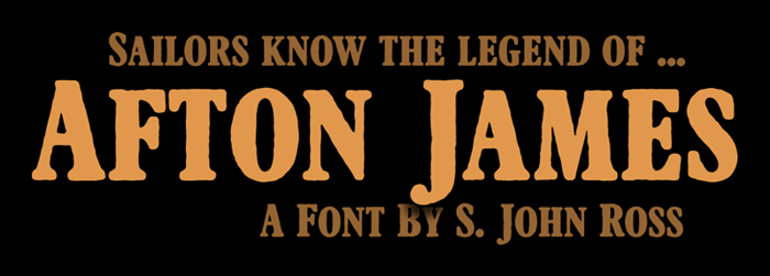Afton James Font poster