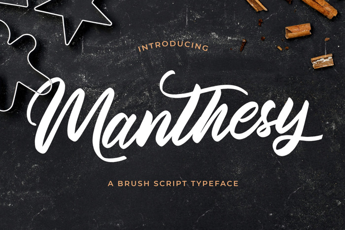Manthesy Font poster