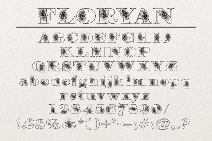 Floryan Font poster