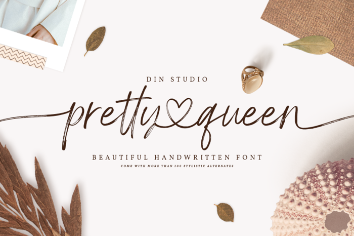 Pretty Queen Font poster