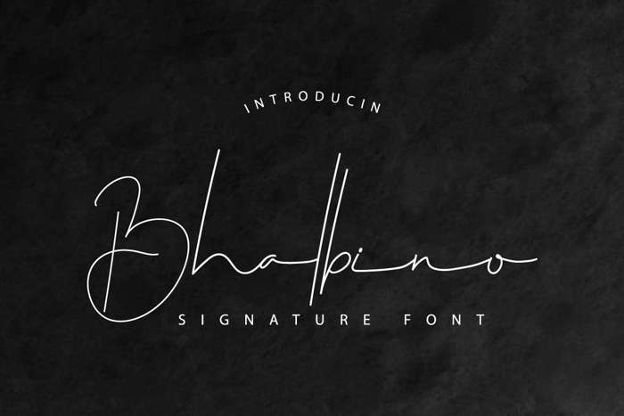 Bhalbino Font poster