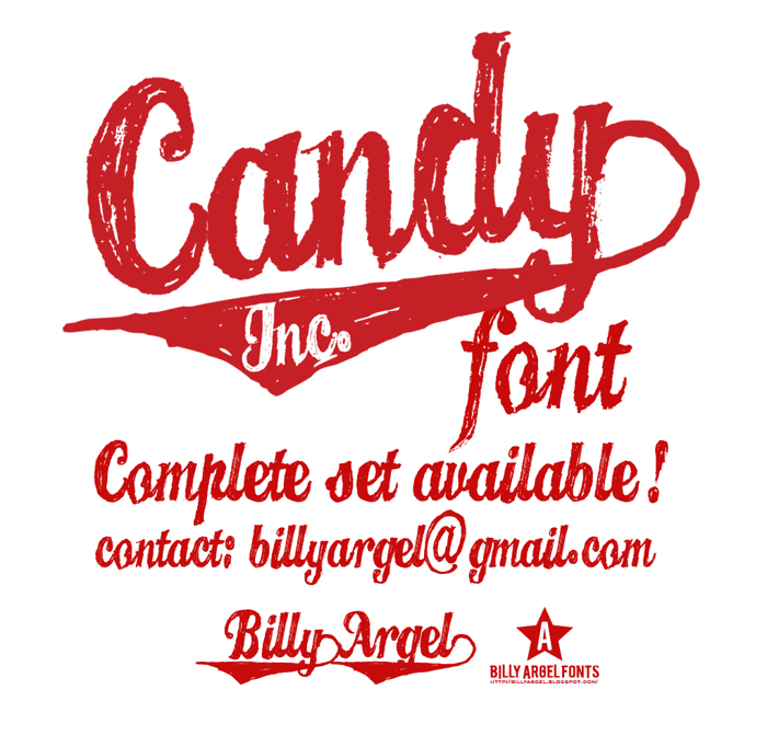 CANDY INC. Font poster