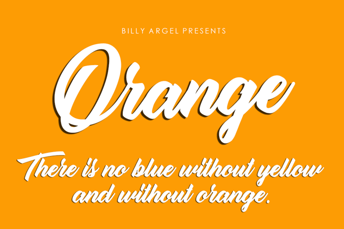 Orange Font poster
