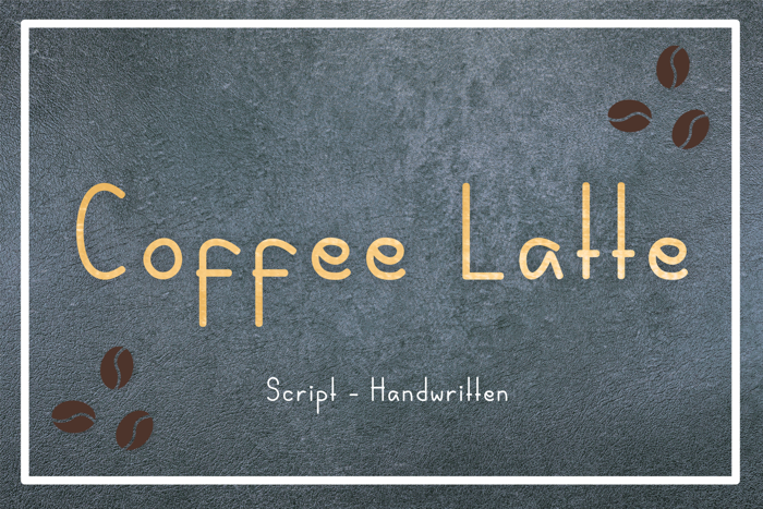 Coffee Latte Font poster