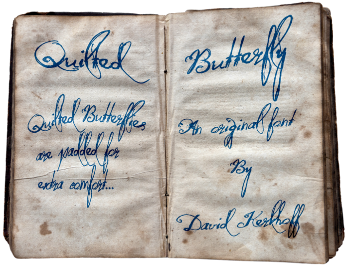 Quilted Butterfly Font poster