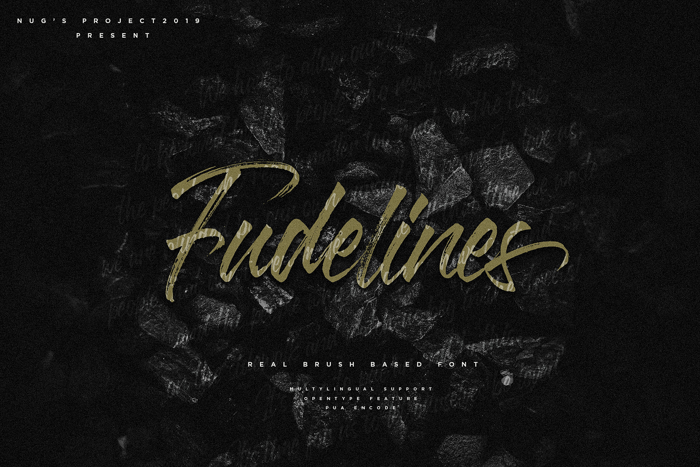 Fudelines Font poster