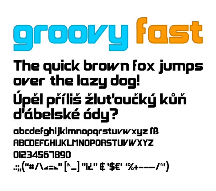 Groovy Fast Font poster