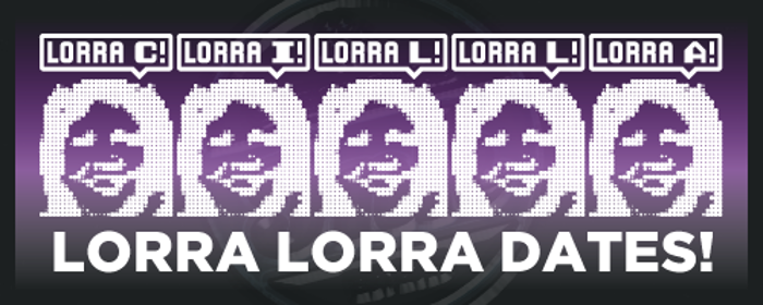 Lorra Lorra Dates! Font poster