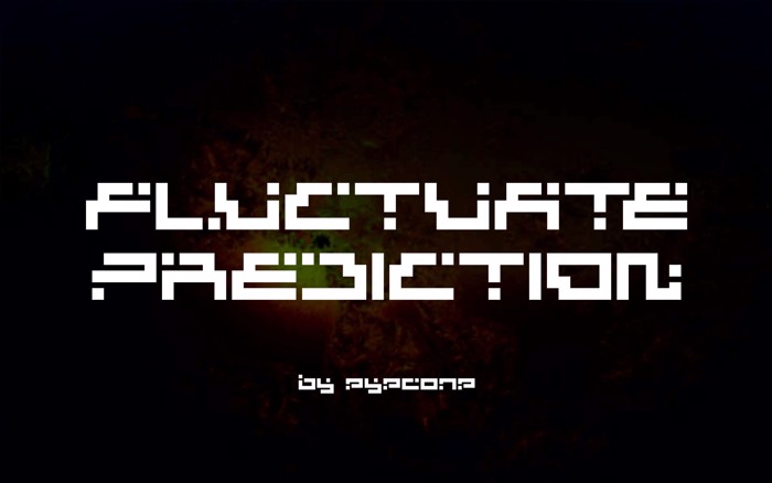 Fluctuate Prediction Font poster