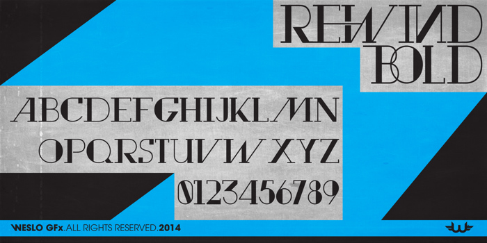 Rewind Font poster