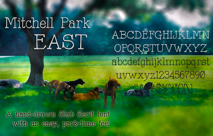 Mitchell Park East Font poster